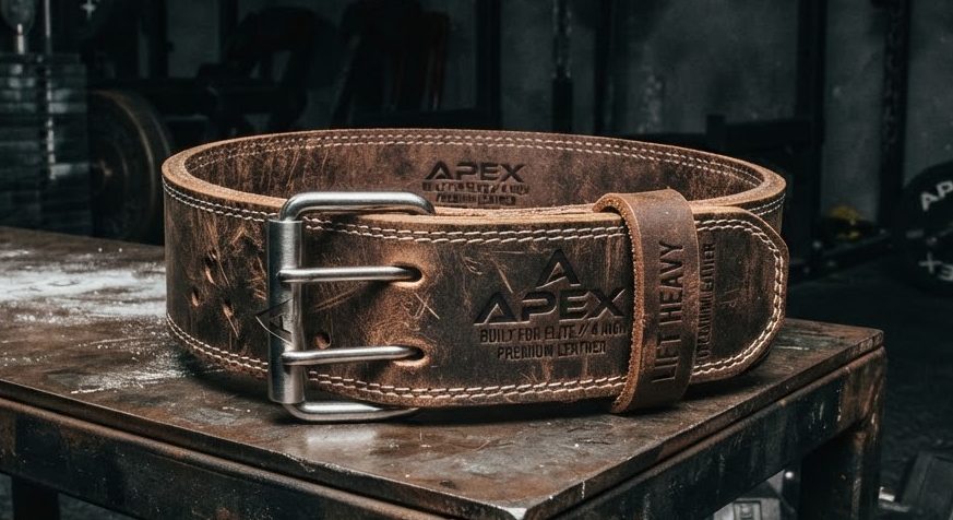 Apex Weightlifting Belt — detail view